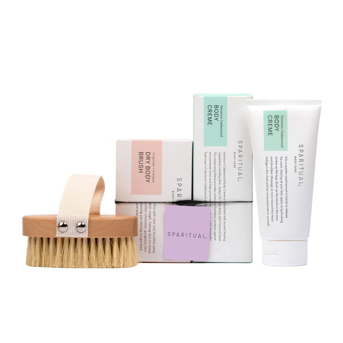 Geranium Cedarwood Body Creme & Body Brush Gift Set